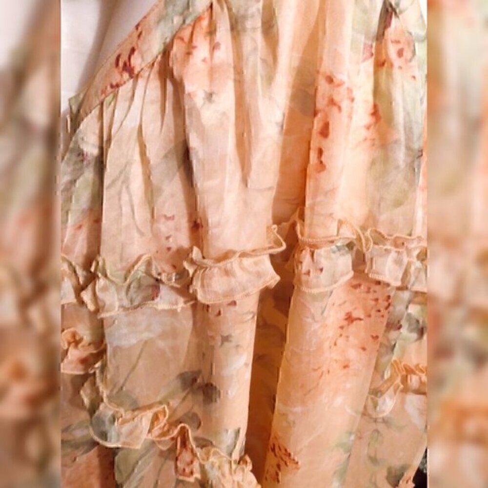 Pink Bohemian Spring Summer Lace up Back Floral Ruffle Backless Mini Dress XXL - Picture 8 of 16